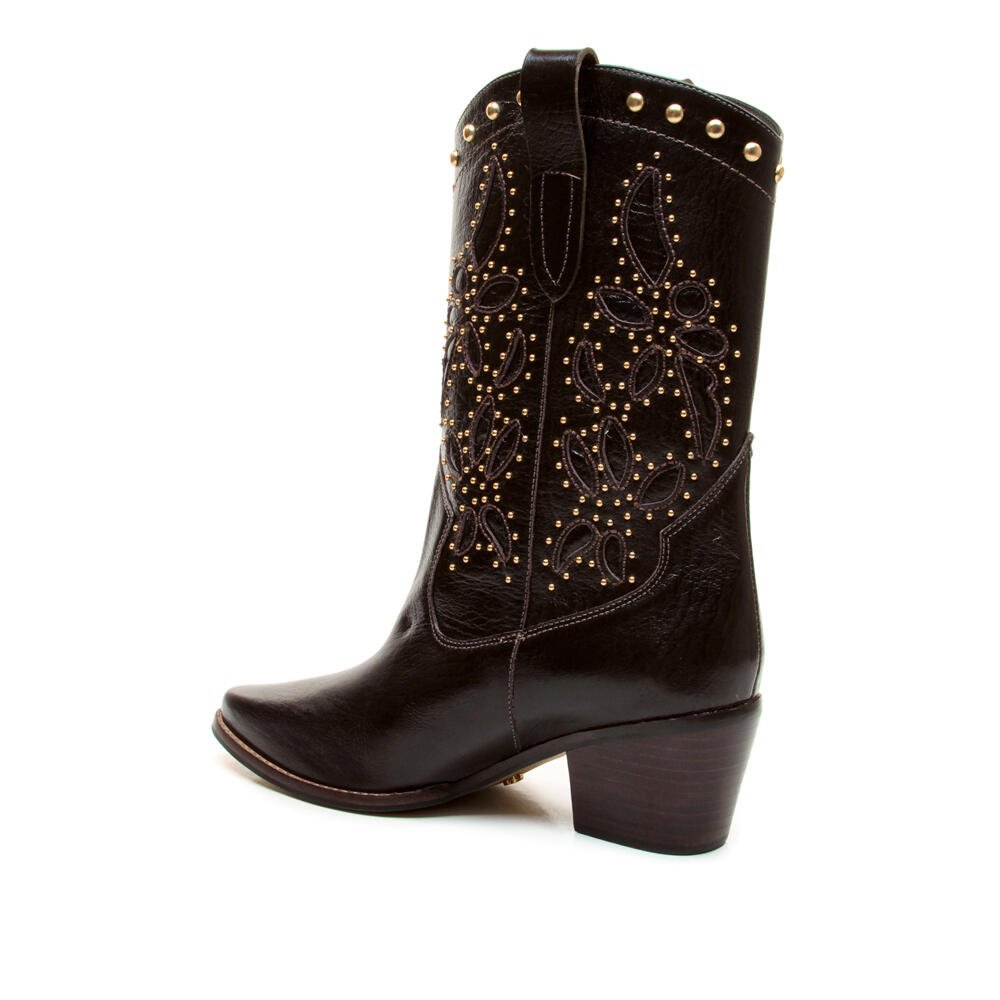Bota Couro Marrom Cano Curto Cecconello 2907004-2 Marrom 3