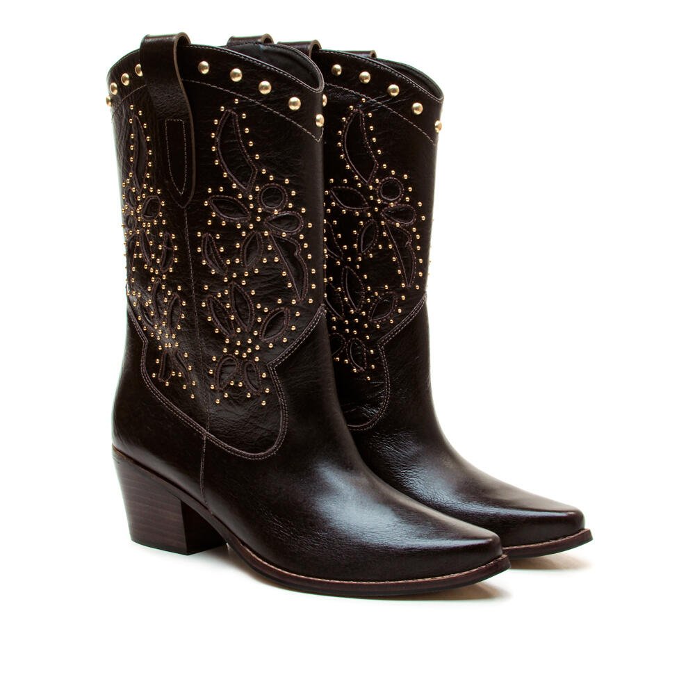 Bota Couro Marrom Cano Curto Cecconello 2907004-2 Marrom 4