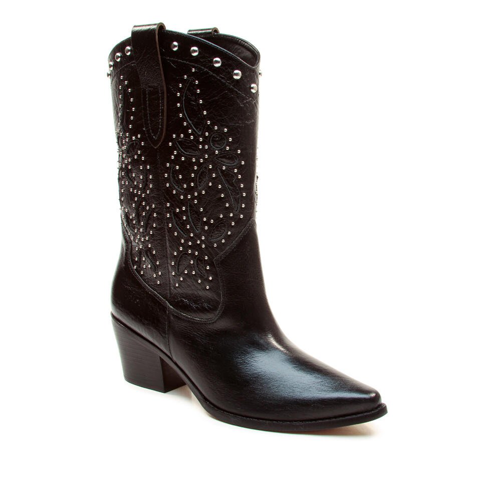 Bota Couro Preto Cano Curto Cecconello 2907004-3 Preto 3