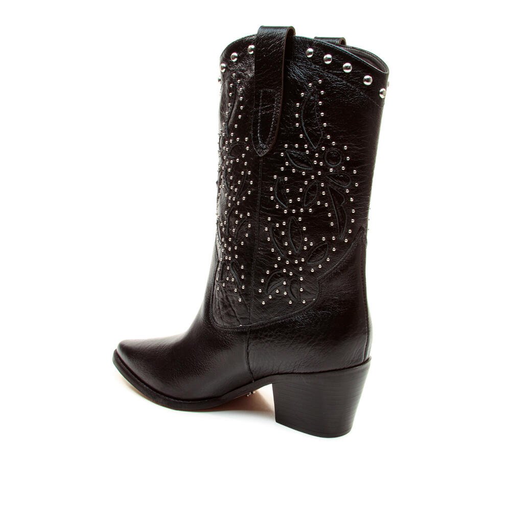 Bota Couro Preto Cano Curto Cecconello 2907004-3 Preto 4