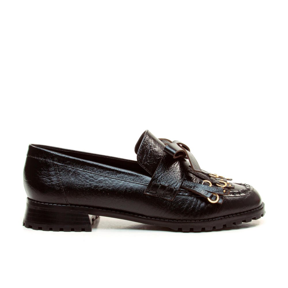 Loafer Couro Preto Cecconello 2985002-1