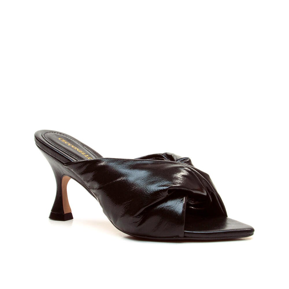 Tamanco Couro Preto Salto Médio Cecconello 2980001-1 Preto 3