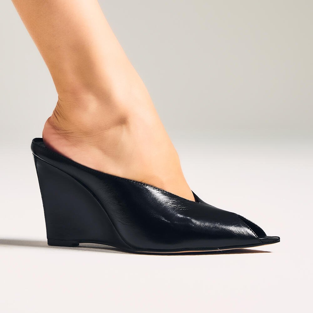 Mule Couro Preto Salto Alto Cecconello 2975002-1 Preto 2