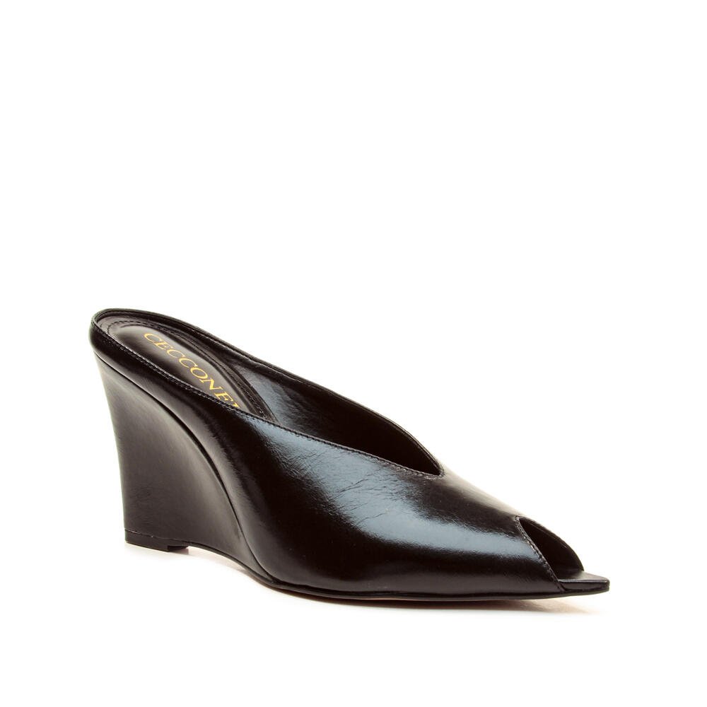 Mule Couro Preto Salto Alto Cecconello 2975002-1 Preto 3