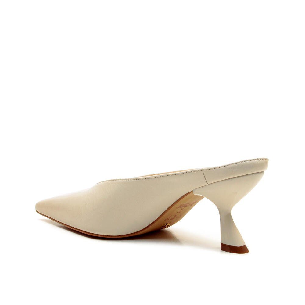 Mule Couro Creme Salto Médio Cecconello 2958001-3 Creme 4