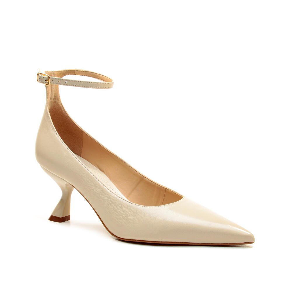 Scarpin Couro Off White Salto Médio Cecconello 2958004-2 Off White 3