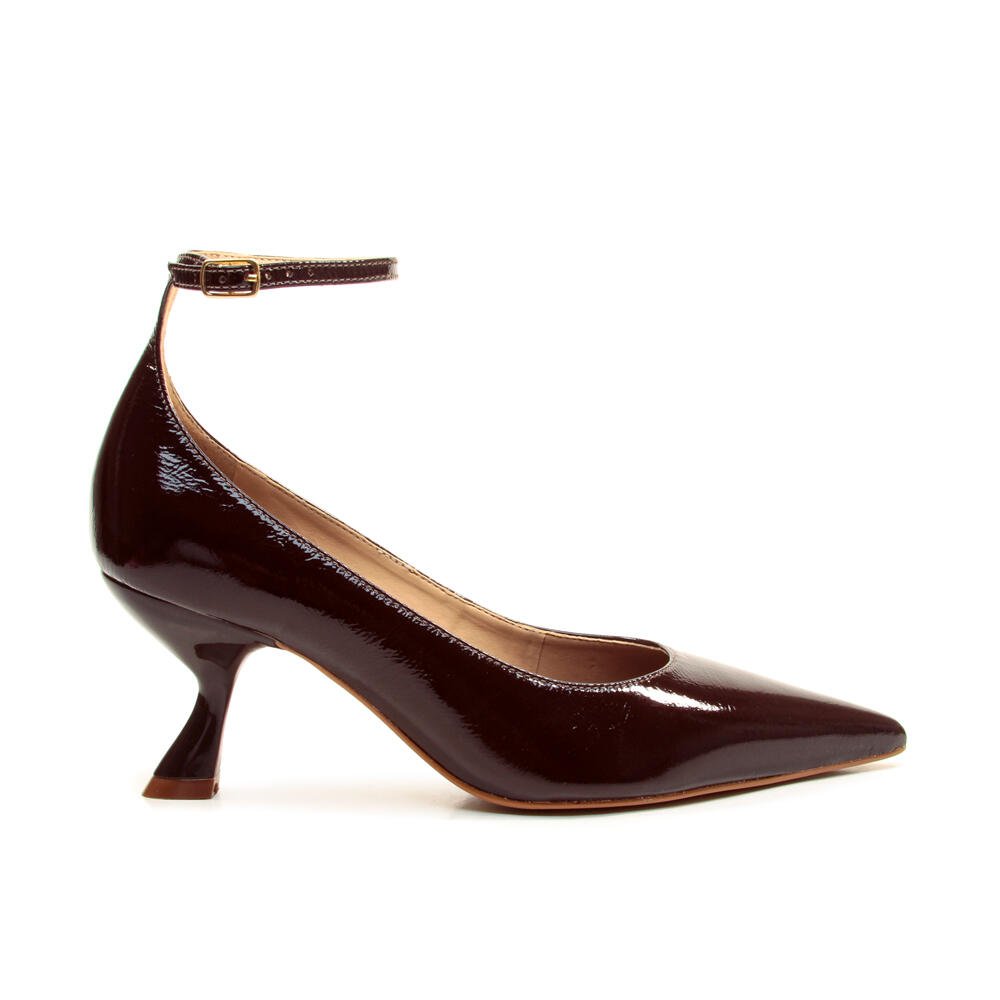 Scarpin Couro Marrom Salto Médio Cecconello 2958004-3