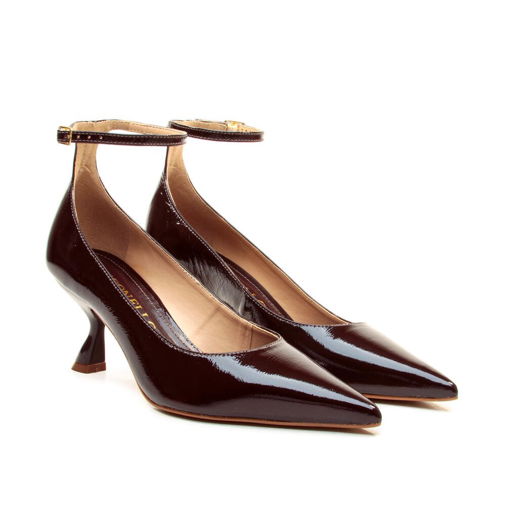 Scarpin Couro Marrom Salto Médio Cecconello 2958004-3 Marrom 5