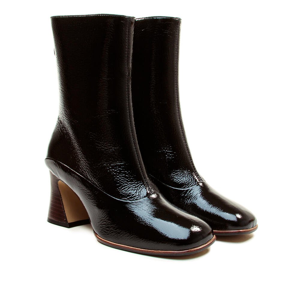 Bota Couro Preto Cano Médio Cecconello 2883006-1 Preto 5