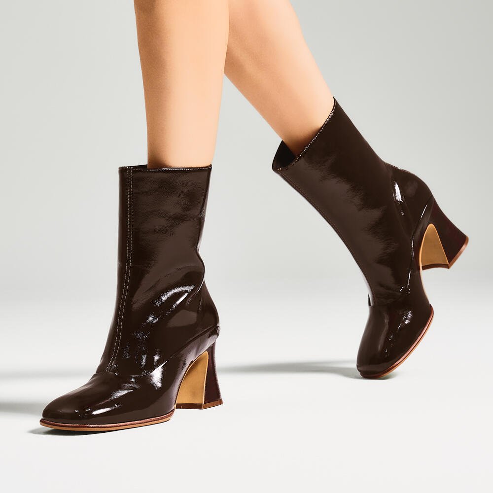 Bota Couro Marrom Cano Médio Cecconello 2883006-2 Marrom 2