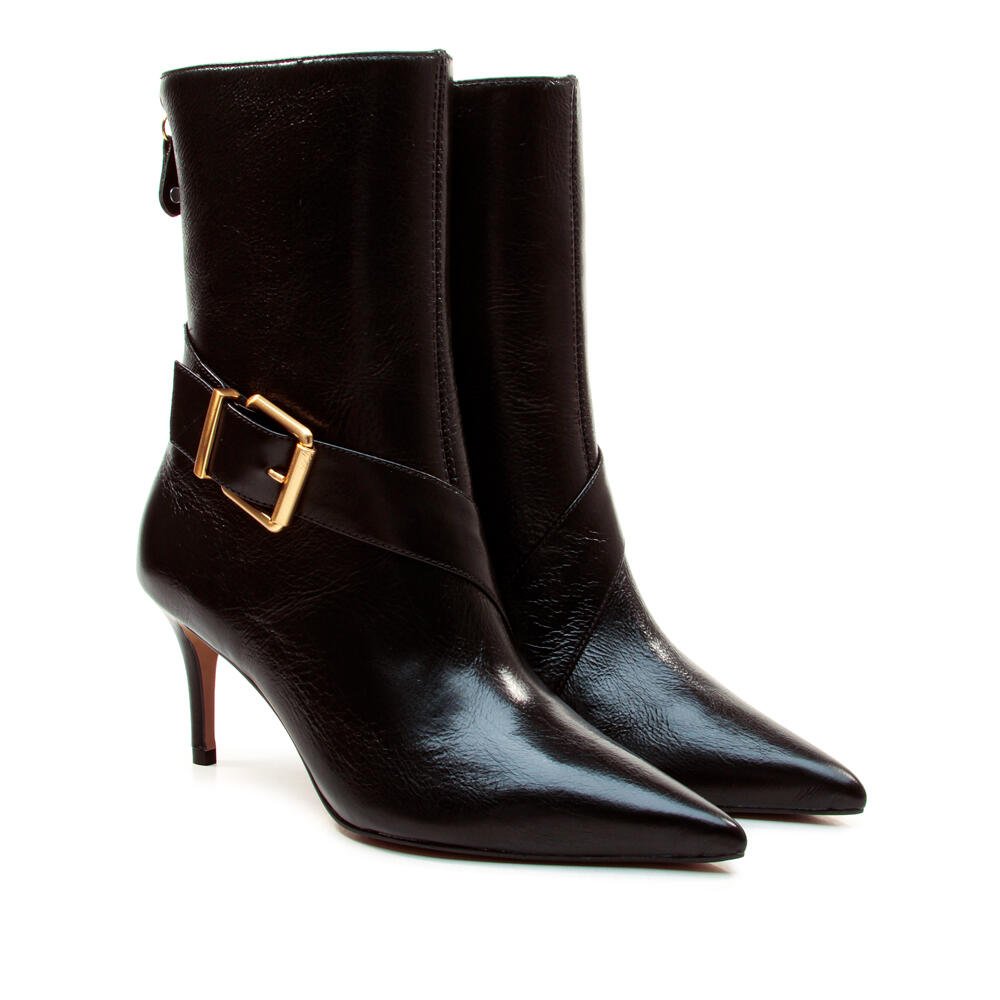 Bota Couro Preto Cano Médio Cecconello 2872006-1 Preto 5