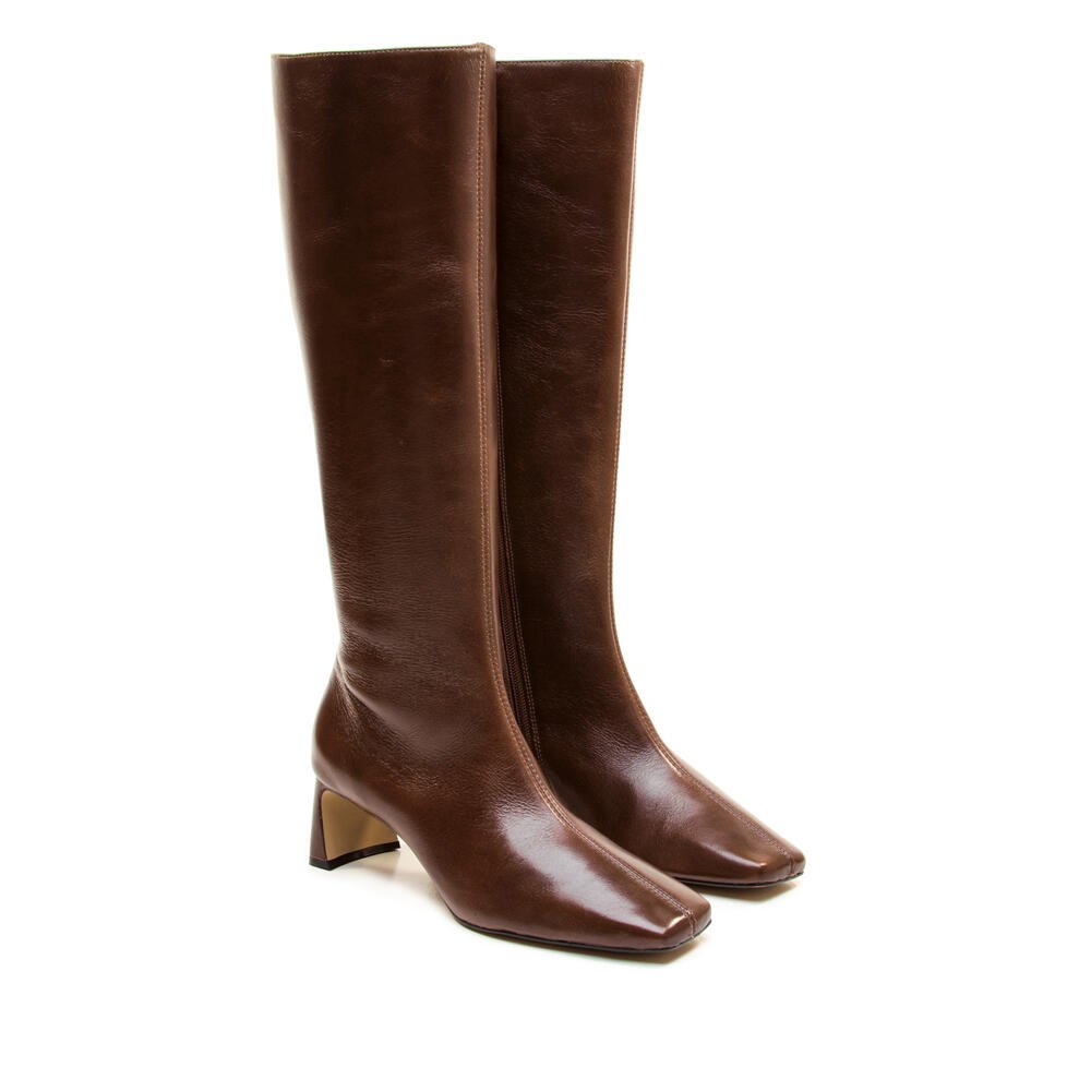 Bota Couro Marrom Cano Longo Cecconello 2949002-3 Marrom 5