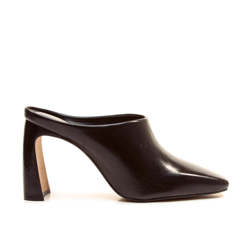 Mule Couro Preto Salto Alto Cecconello 2973004-3