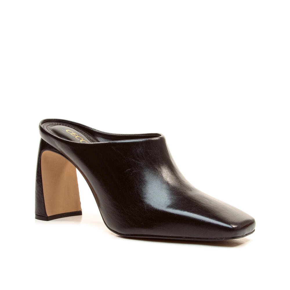 Mule Couro Preto Salto Alto Cecconello 2973004-3 Preto 3