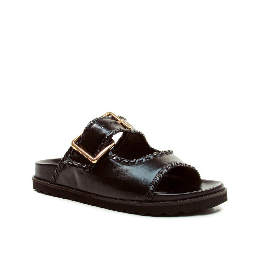 Sandália Papete Couro Preto Cecconello 2966001-1 Preto 3