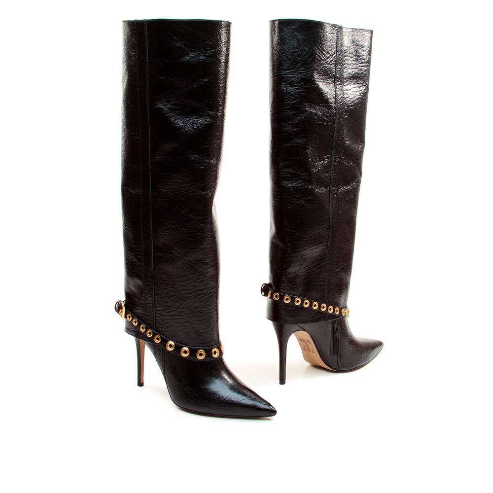 Bota Couro Preto Cano Longo Cecconello 2906002-2 Preto 3