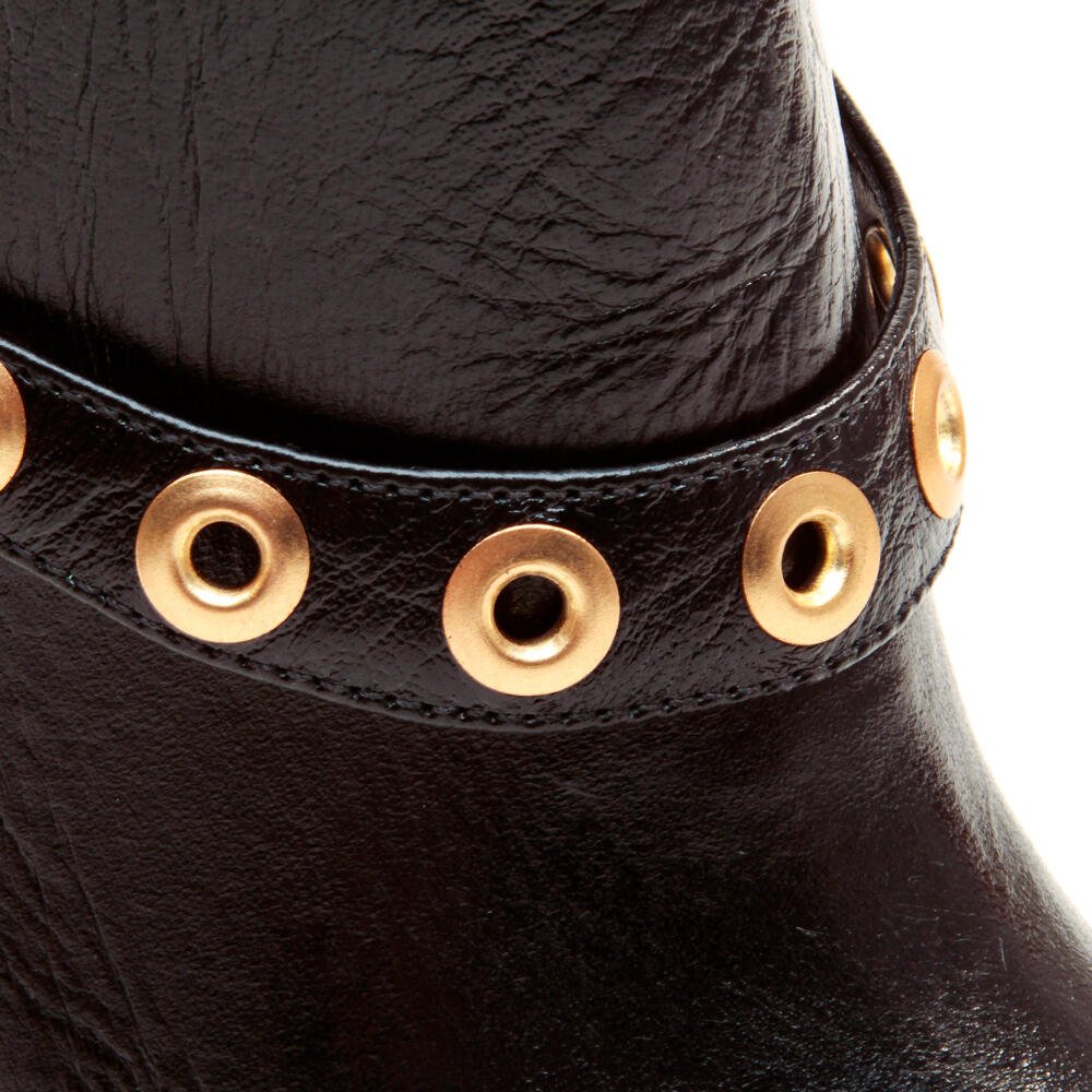 Bota Couro Preto Cano Longo Cecconello 2906002-2 Preto 5