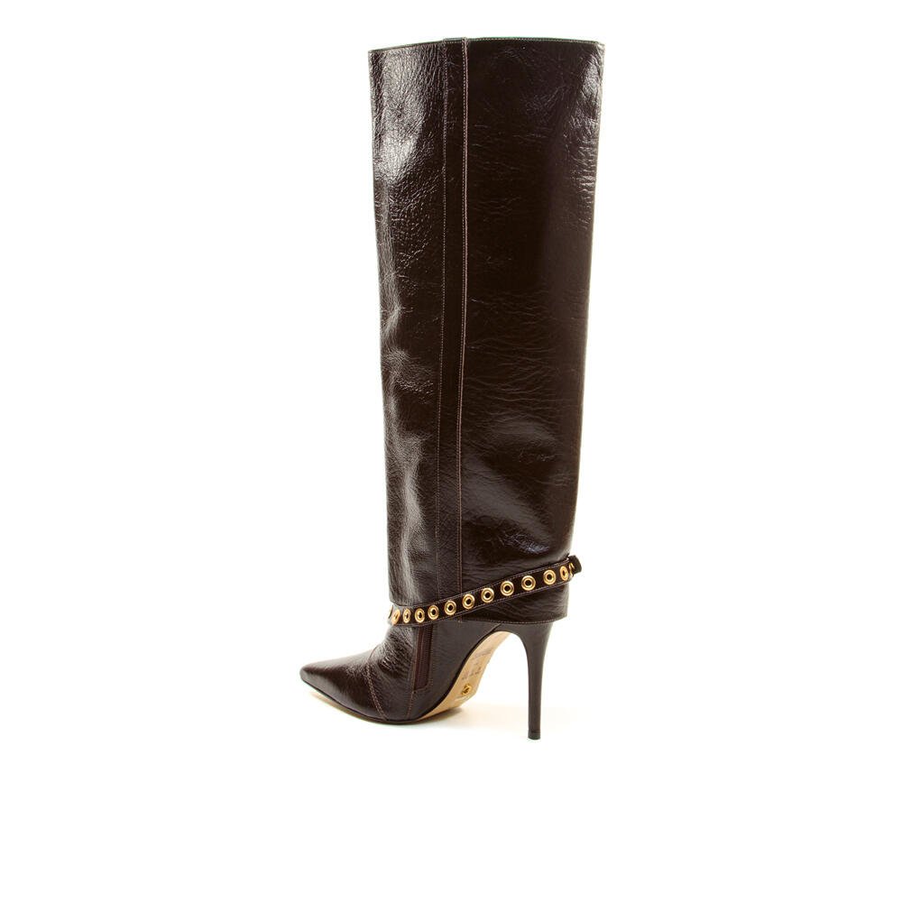 Bota Couro Marrom Cano Longo Cecconello 2906002-1 Marrom 2