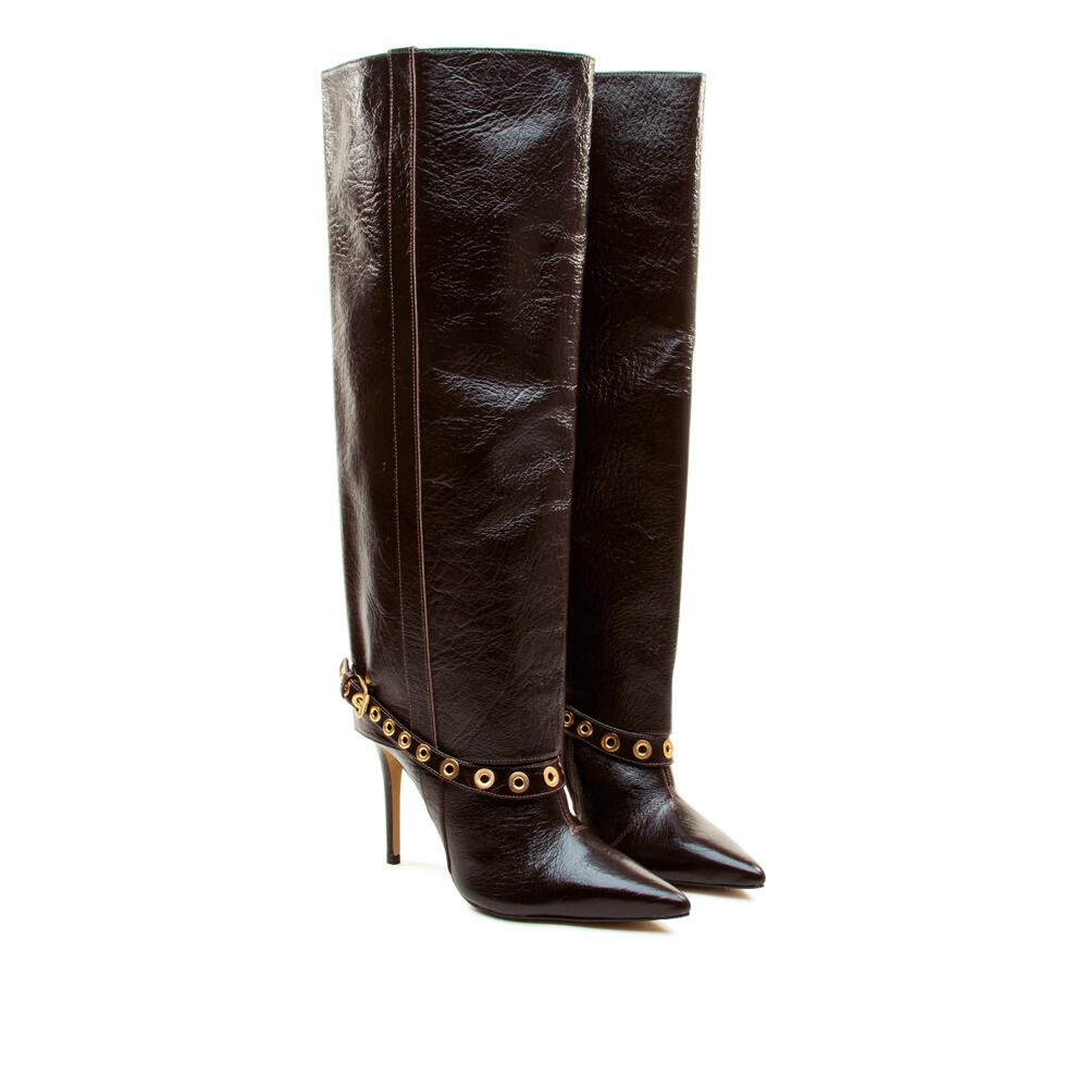 Bota Couro Marrom Cano Longo Cecconello 2906002-1 Marrom 3