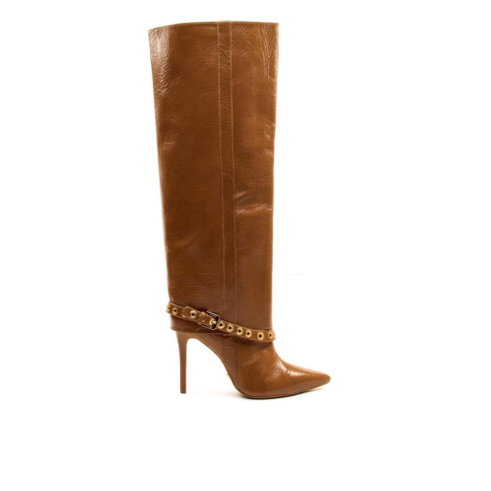 Bota Couro Marrom Cano Longo Cecconello 2906002-3