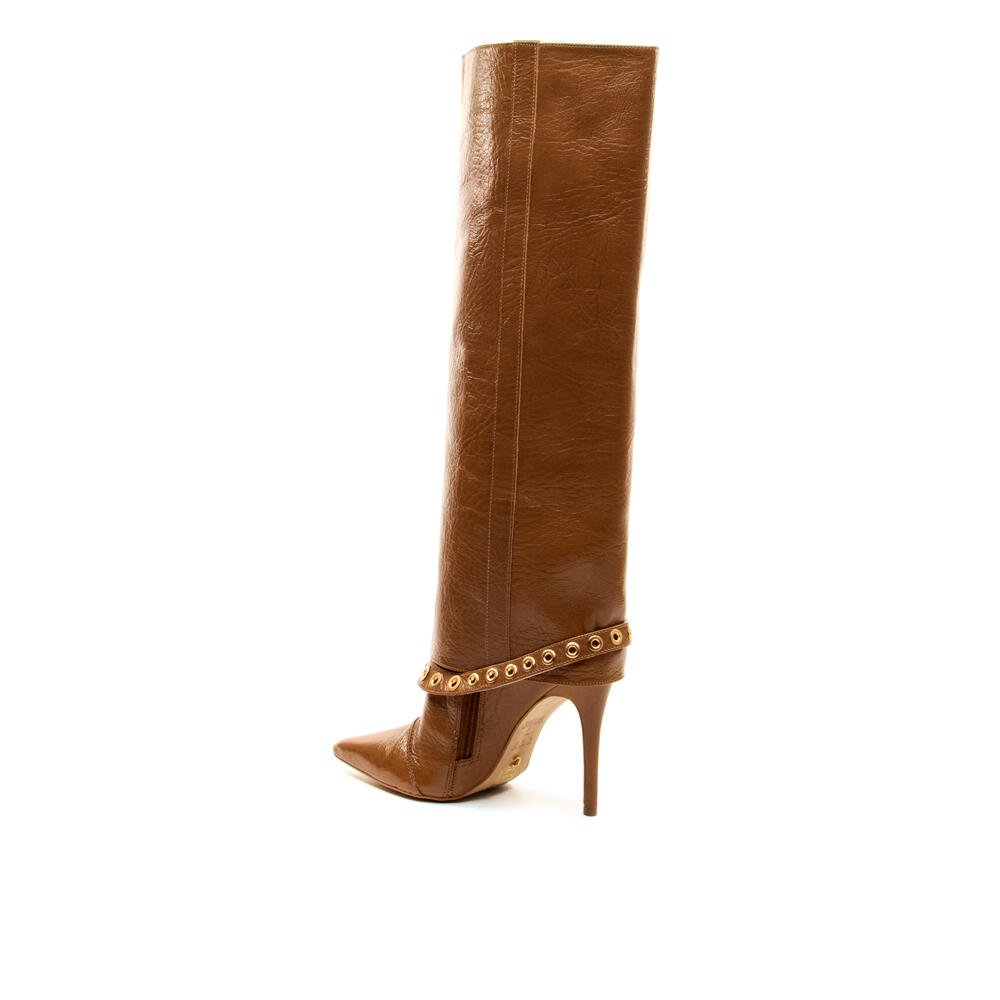 Bota Couro Marrom Cano Longo Cecconello 2906002-3 Marrom 2