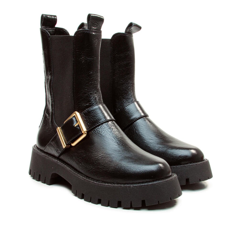 Bota Couro Preto Cano Médio Cecconello 2972004-1 Preto 5