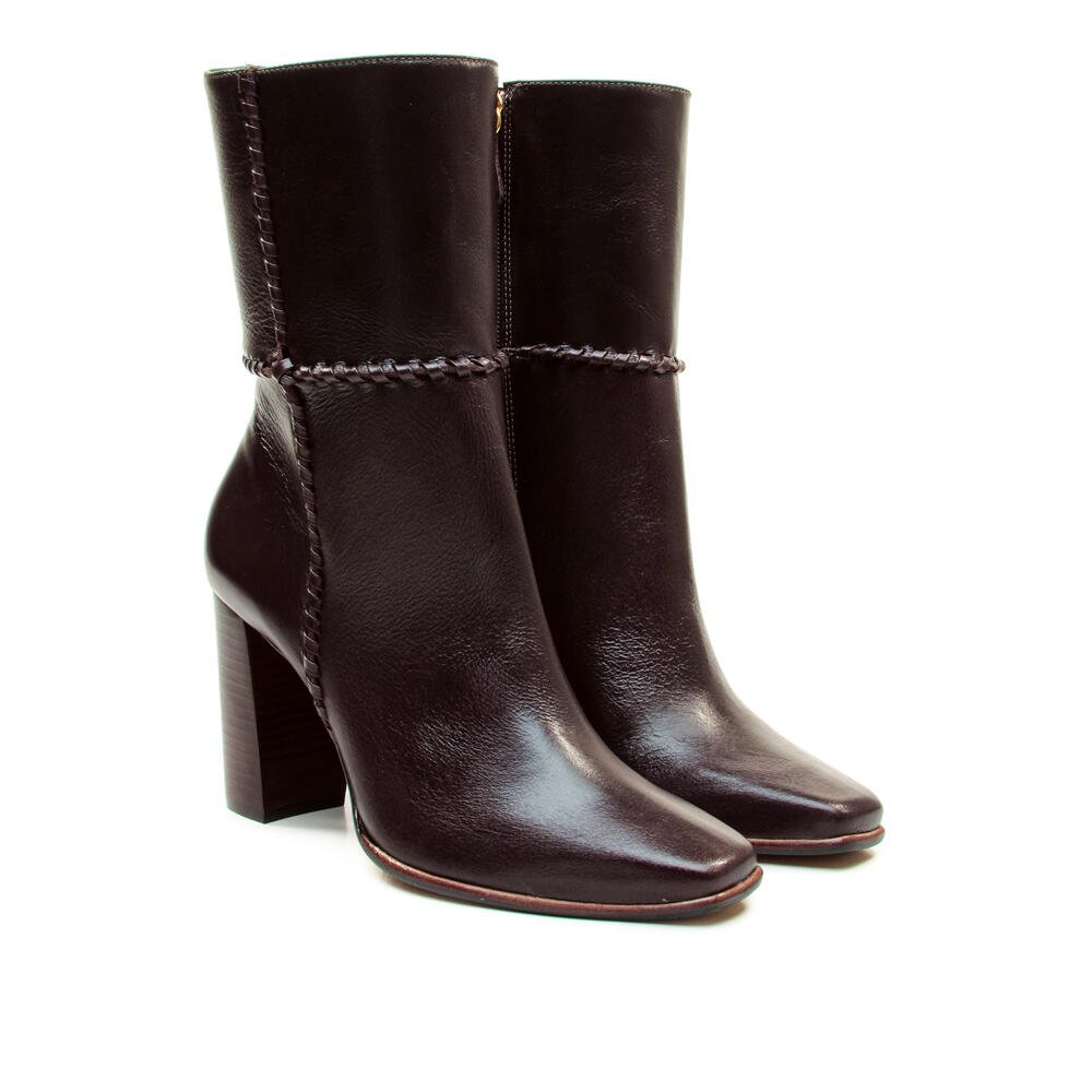 Bota Couro Marrom Cano Médio Cecconello 2968001-2 Marrom 5