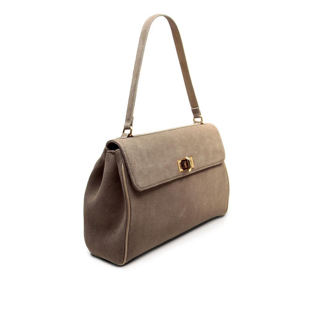 Bolsa Couro Cinza Cecconello C2647-6 DESCRIÇAO 3