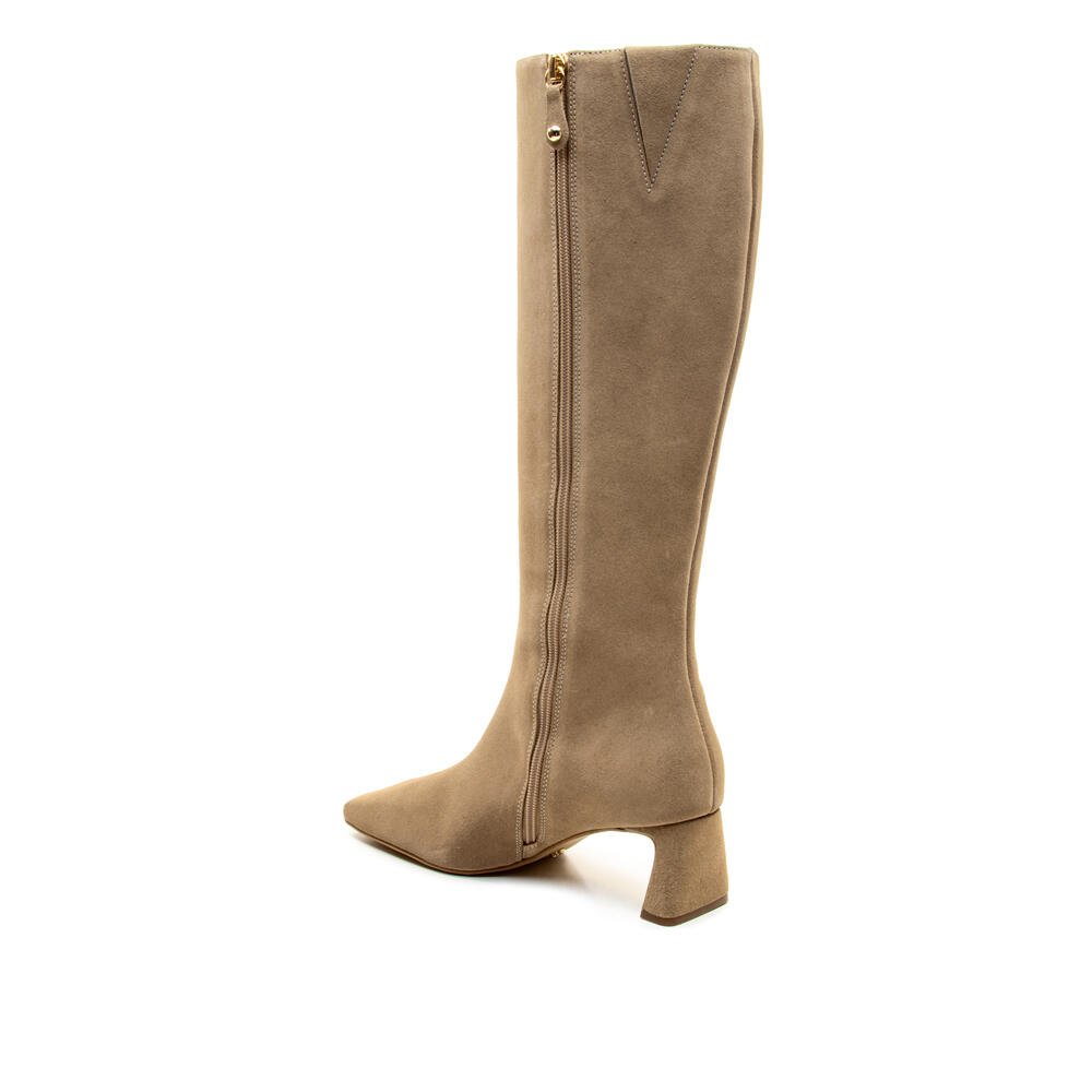 Bota Couro Nude Cano Longo Cecconello 2949002-1 Bege 4