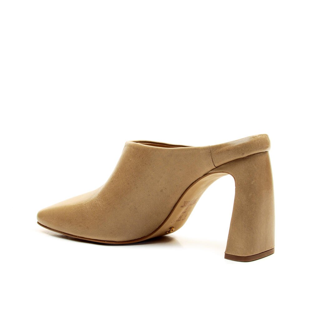 Mule Couro Nude Salto Alto Cecconello 2973004-1 Bege 5
