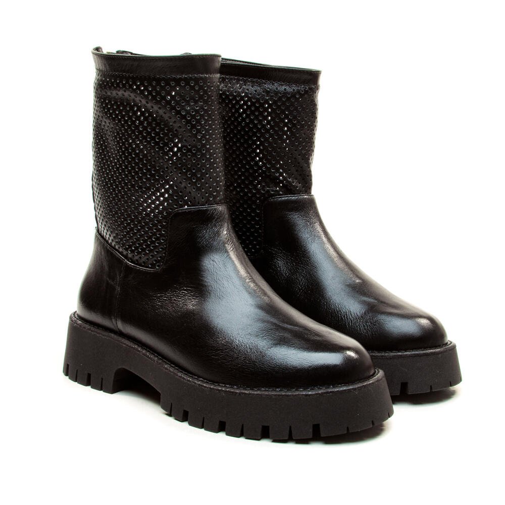 Bota Couro Preto Cano Médio Cecconello 2972003-3 Preto 5