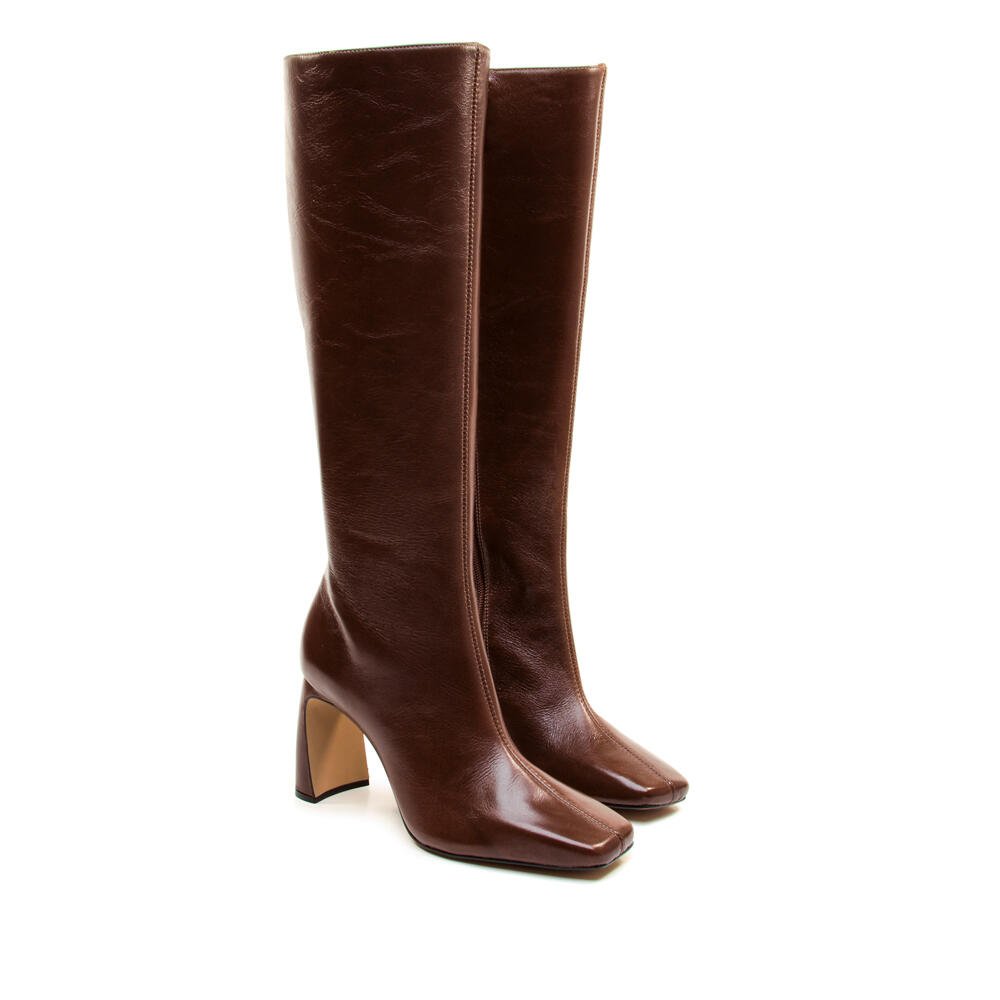 Bota Couro Marrom Cano Longo Cecconello 2973005-2 Marrom 5