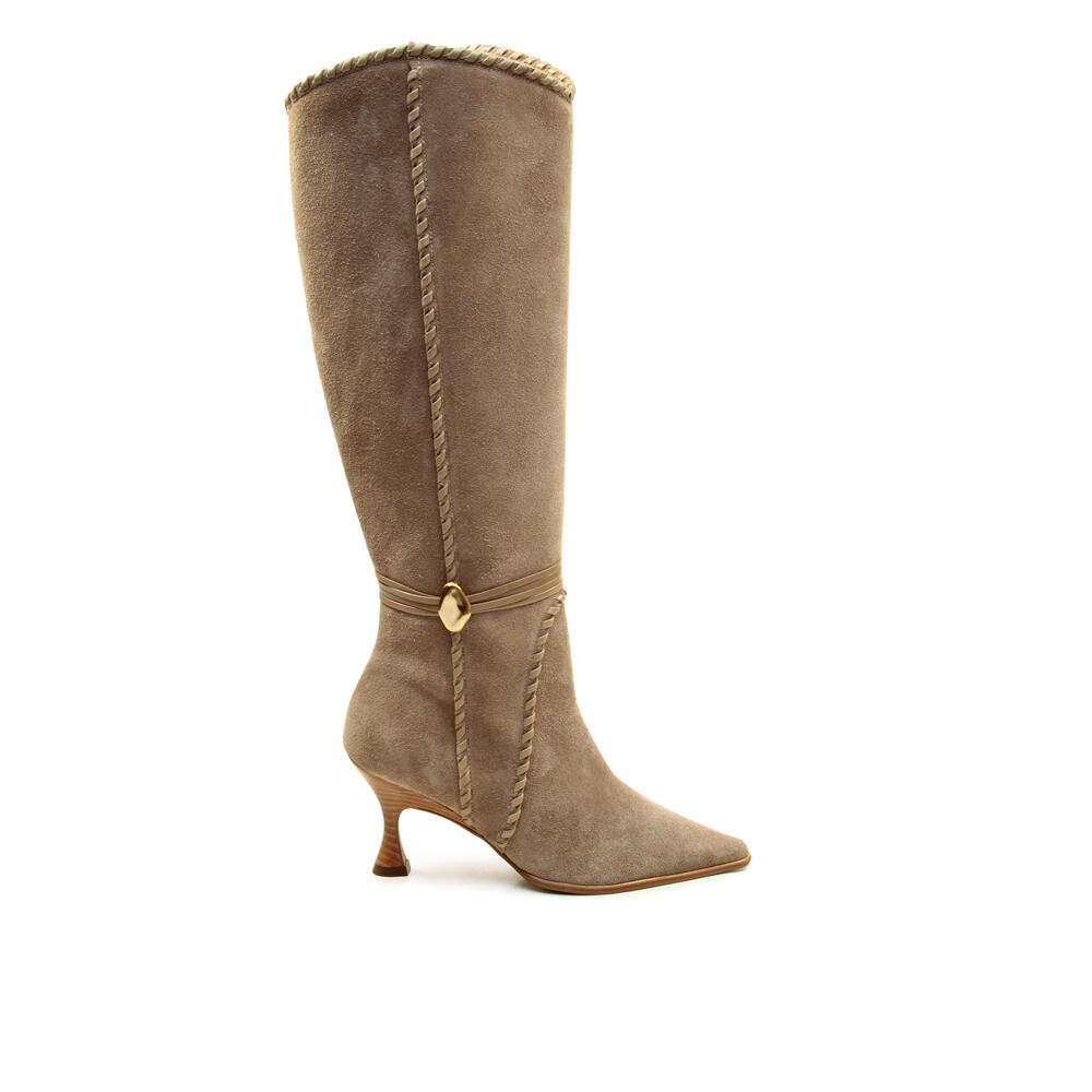 Bota Couro Nude Cano Longo Cecconello 2905008-3