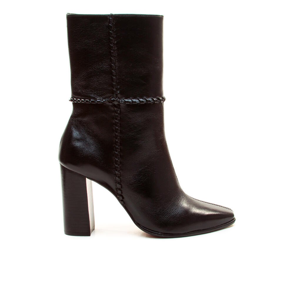 Bota Couro Preto Cano Médio Cecconello 2968001-4
