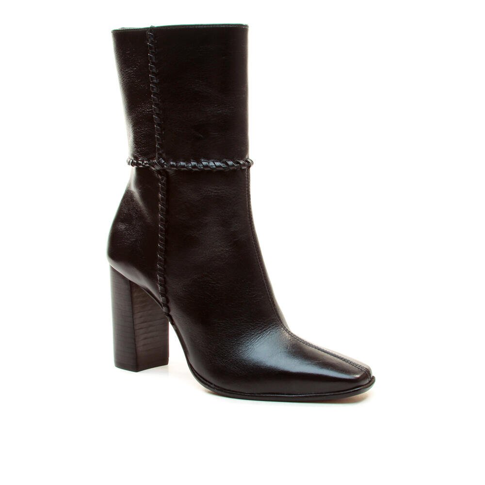 Bota Couro Preto Cano Médio Cecconello 2968001-4 Preto 2