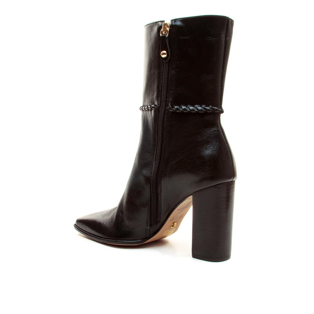 Bota Couro Preto Cano Médio Cecconello 2968001-4 Preto 3
