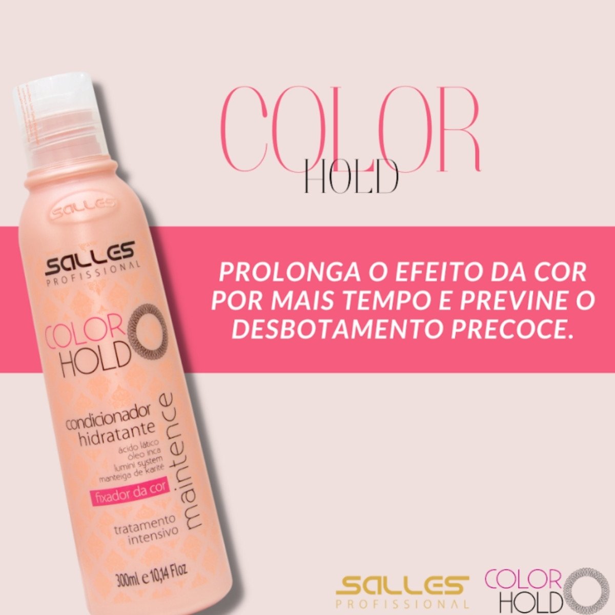 Kit Shampoo E Condicionador Color Hold 300ml Salles ÚNICO 3