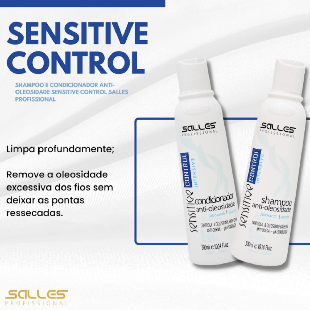 Kit Shampoo E Condicionador Sensitive Control 300ml Salles ÚNICO 3