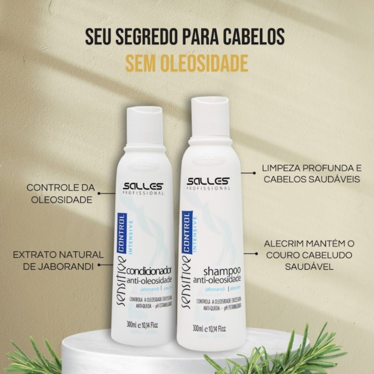 Kit Shampoo E Condicionador Sensitive Control 300ml Salles ÚNICO 4