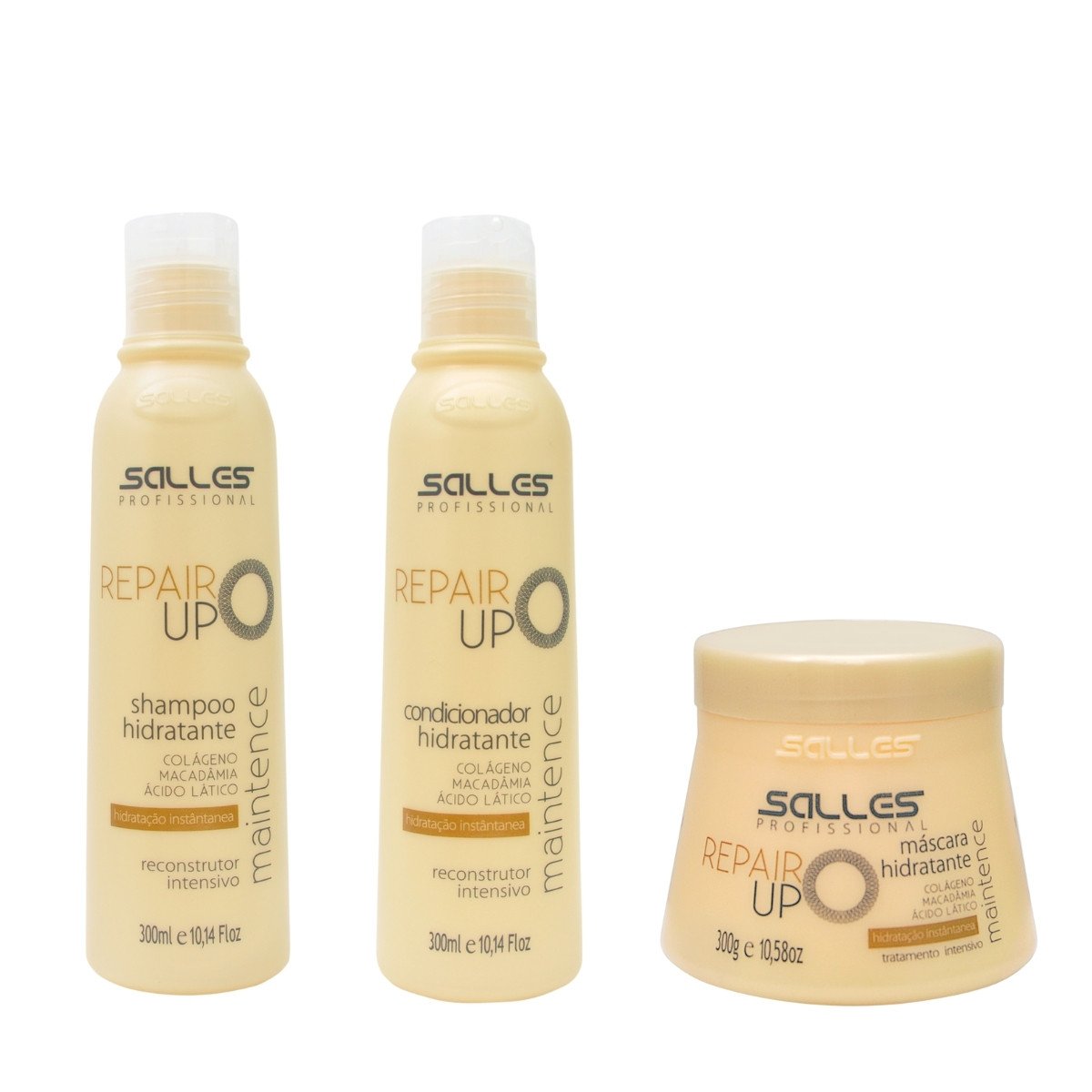 Kit Shampoo + Mascara + Condicionador Repair Up 300ml Salles