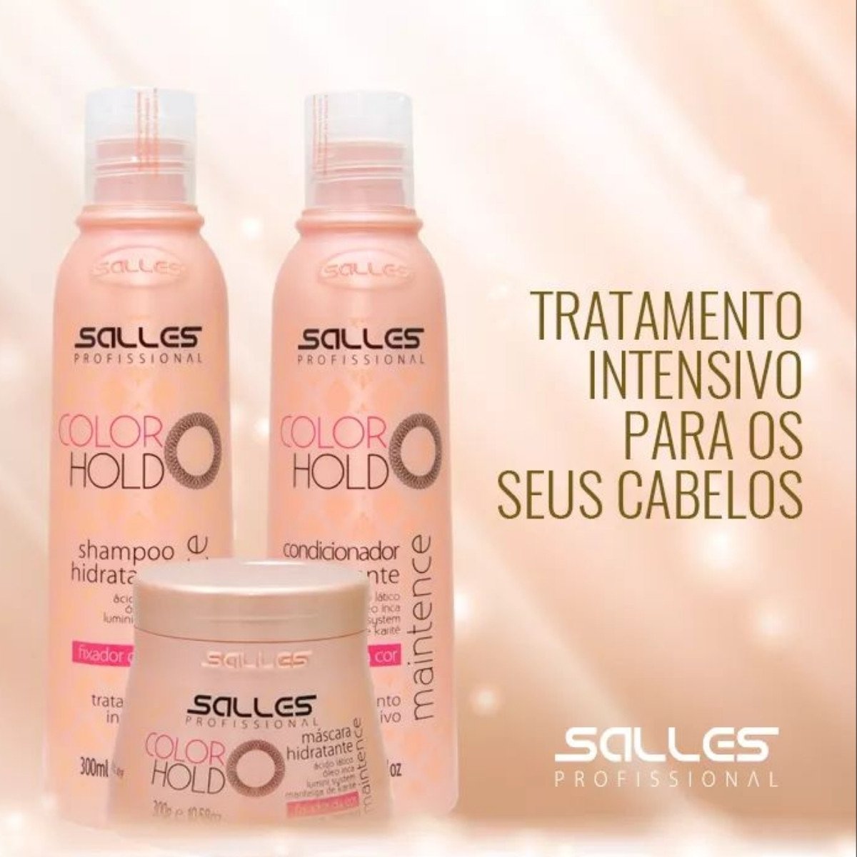 Kit Shampoo + Mascara + Condicionador ColorHold 300ml Salles ÚNICO 4