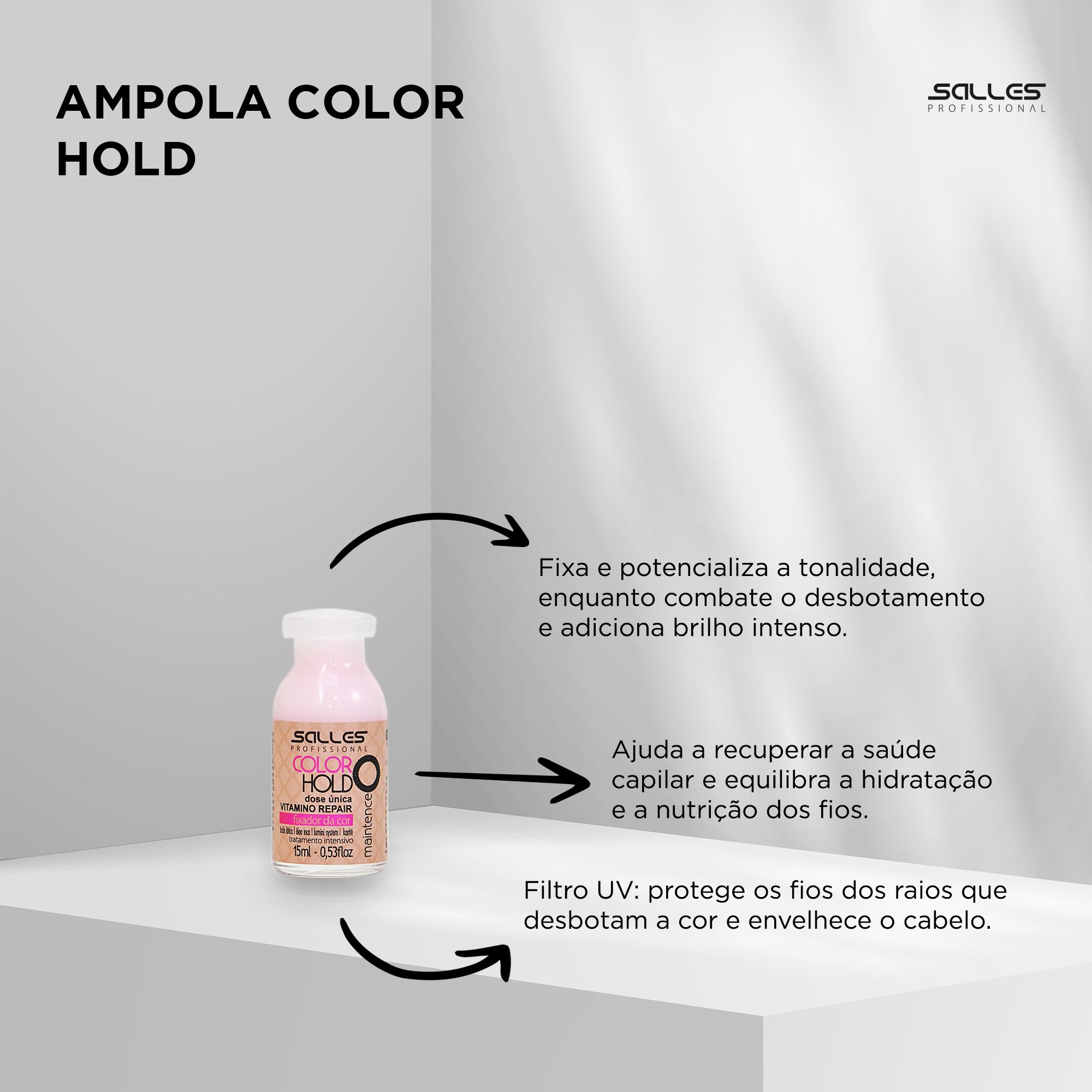 Ampola Dose Color Hold Salles Profissional 15ml 15ml 2