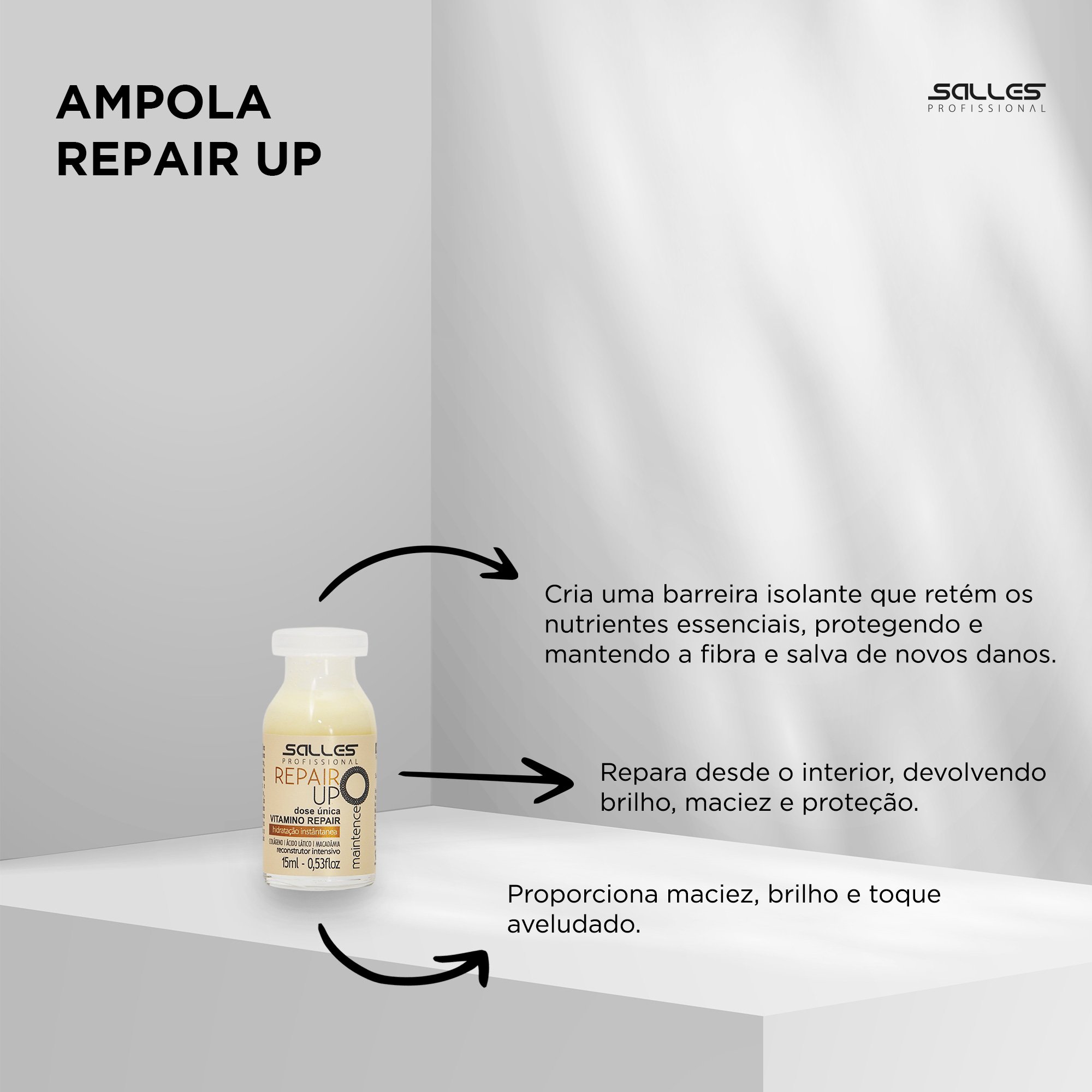 Ampola Dose Repair Up Salles Profissional 15ml 15ml 2