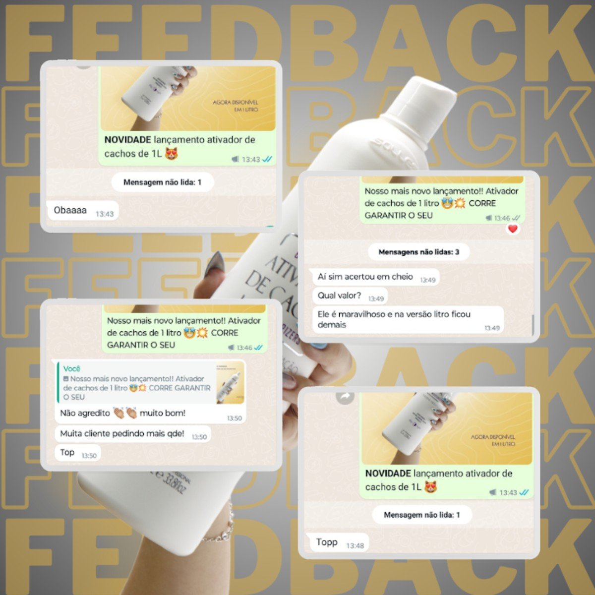 Ativador de Cachos Salles Profissional 1lt 1L 3