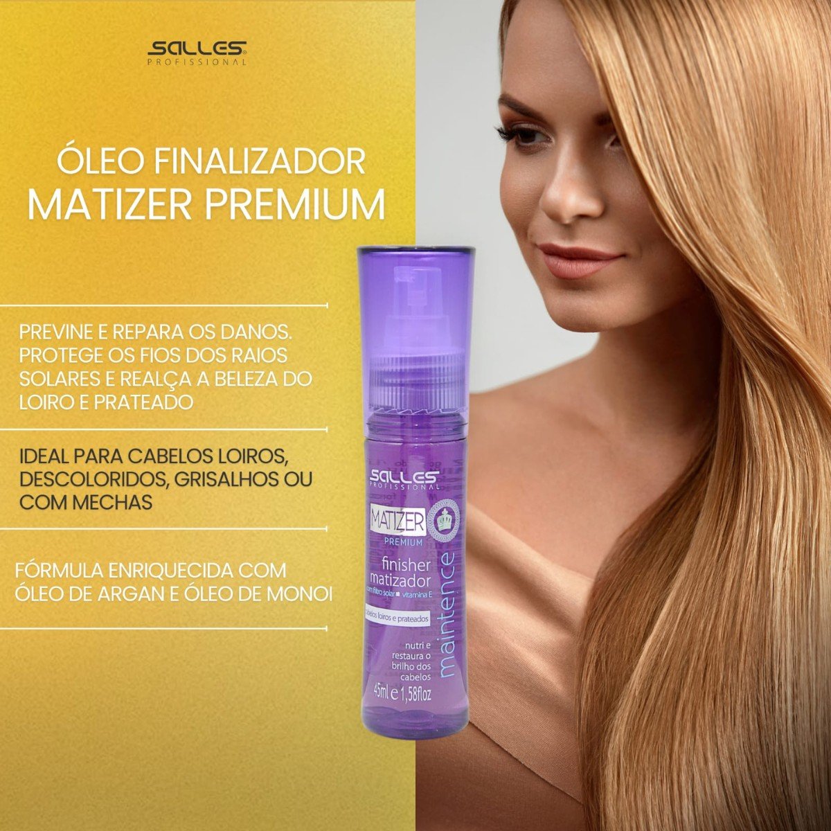 Oleo Reparador Matizer Oil Premium Salles Profissional 45ml 45ml 4
