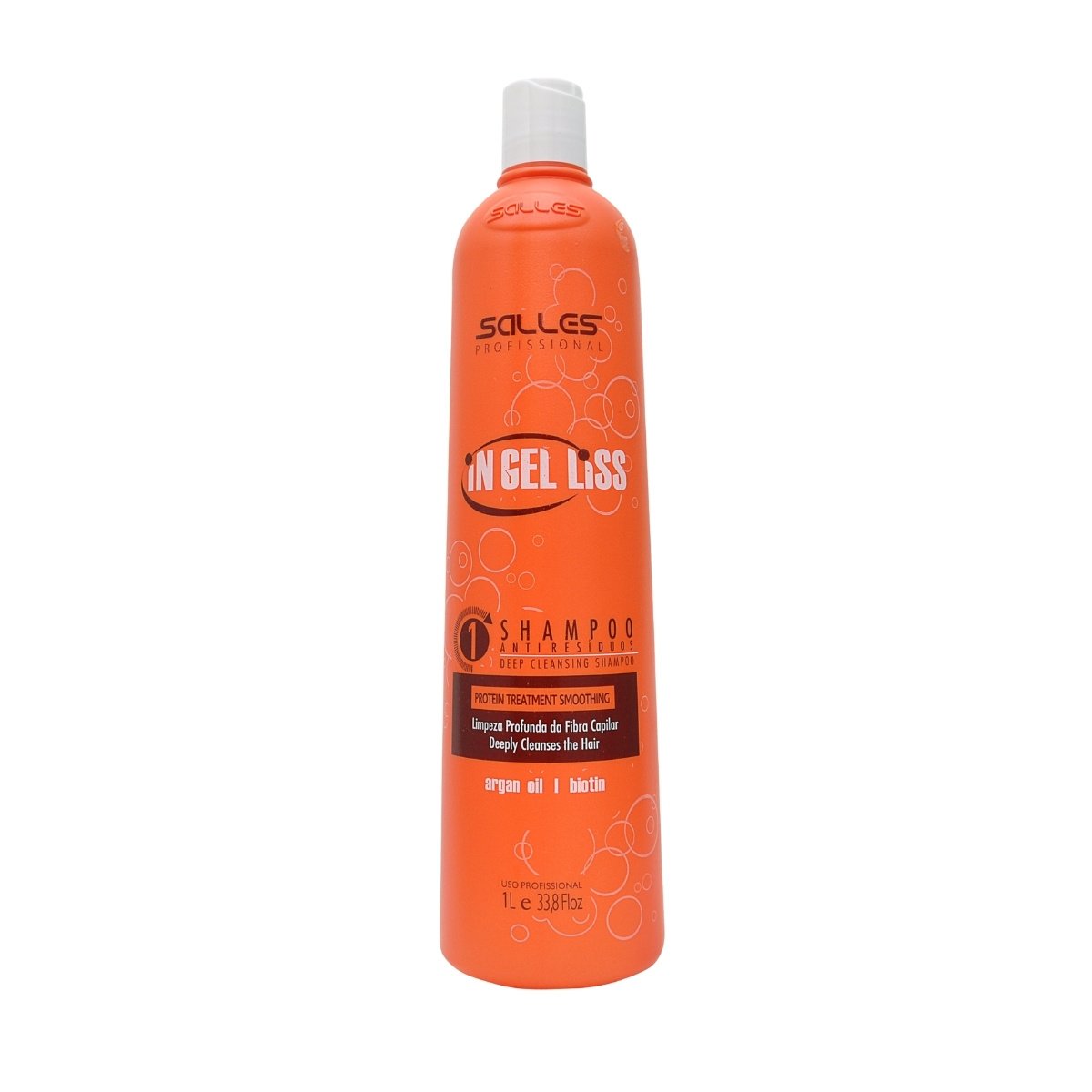 Shampoo Anti Residuo In Gel Liss Salles Profissional 1lt 1L 1