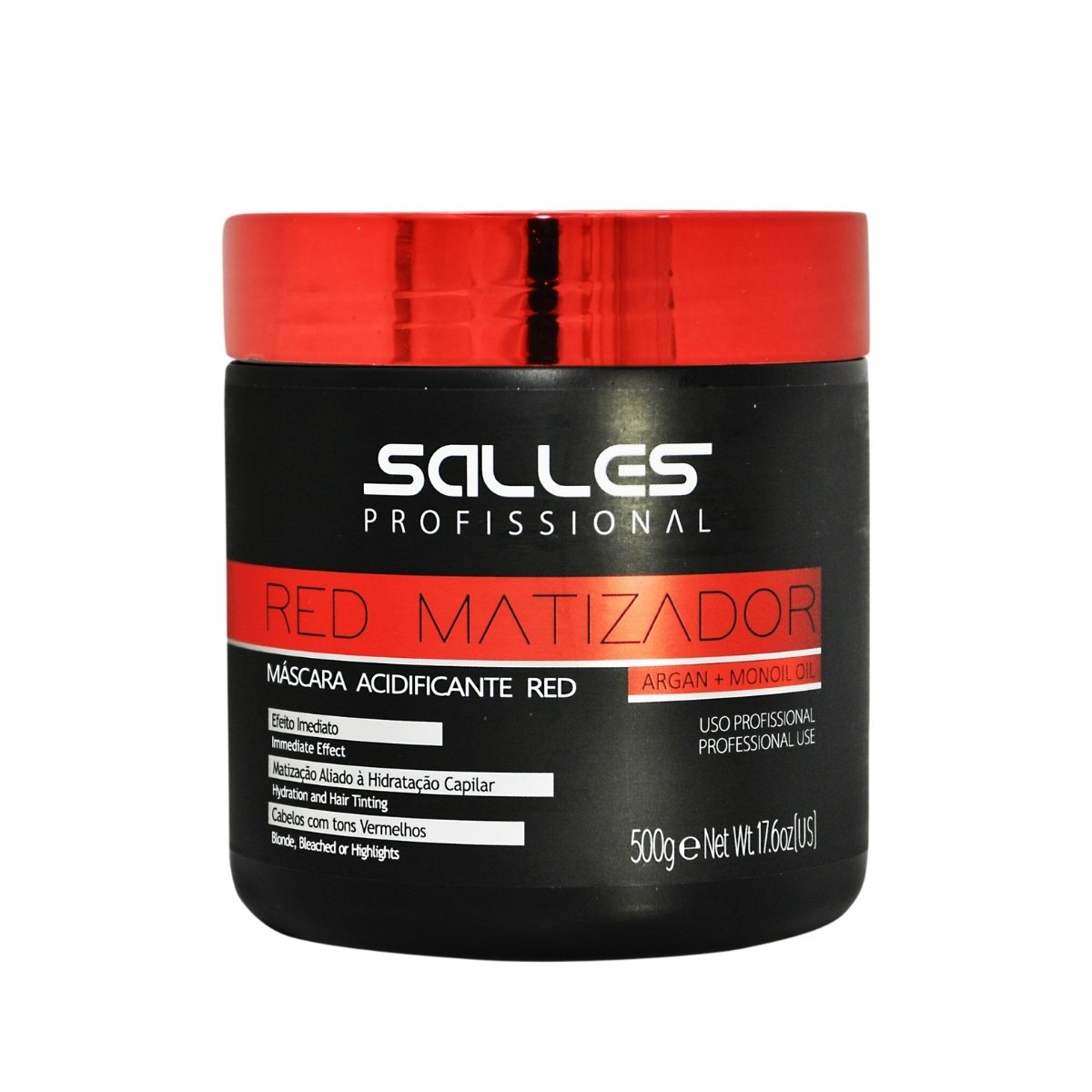 Mascara Red Vermelho Matizadora Salles Profissional 500g