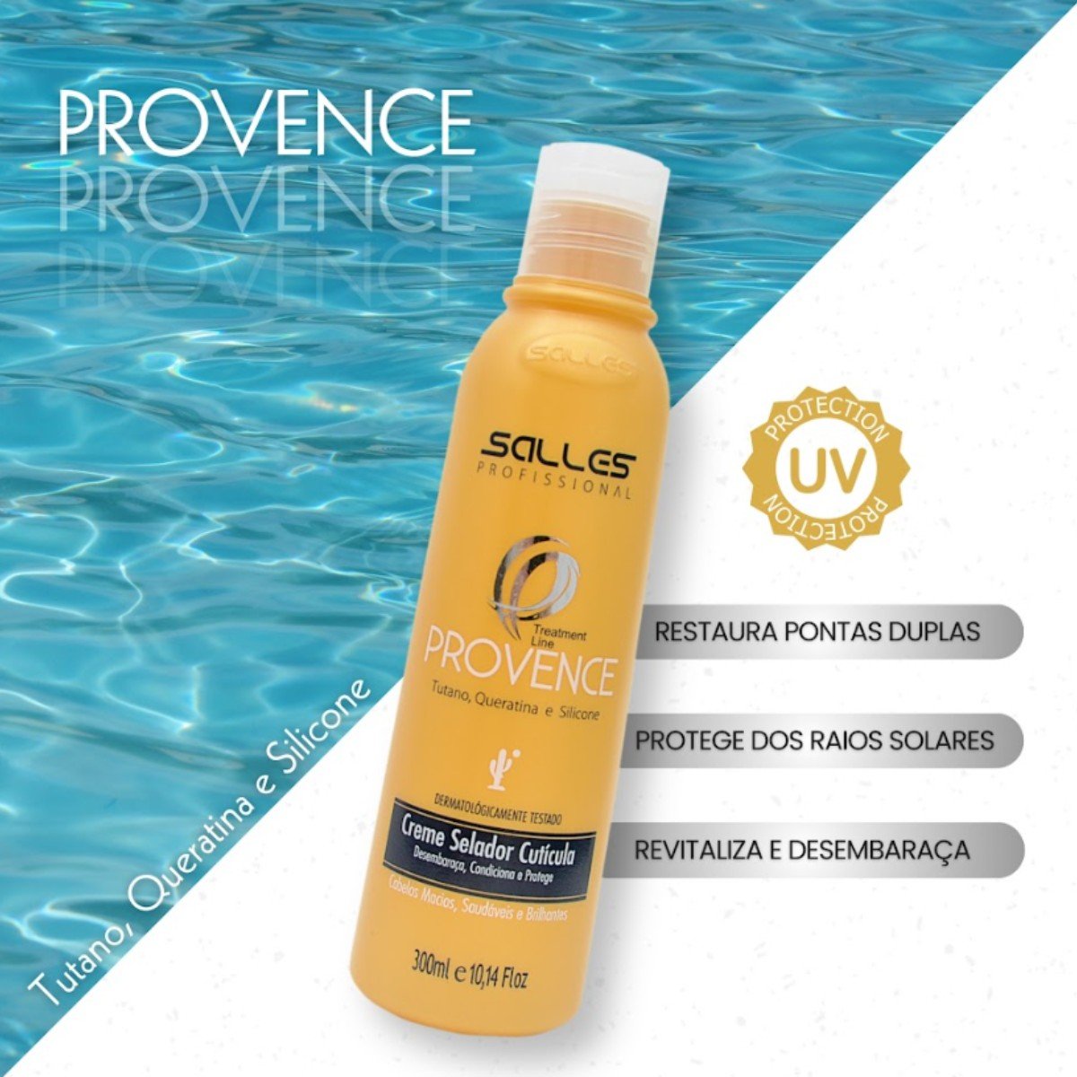 Leave-in Creme Silicone Provence Salles Profissional 1lt 1L 2