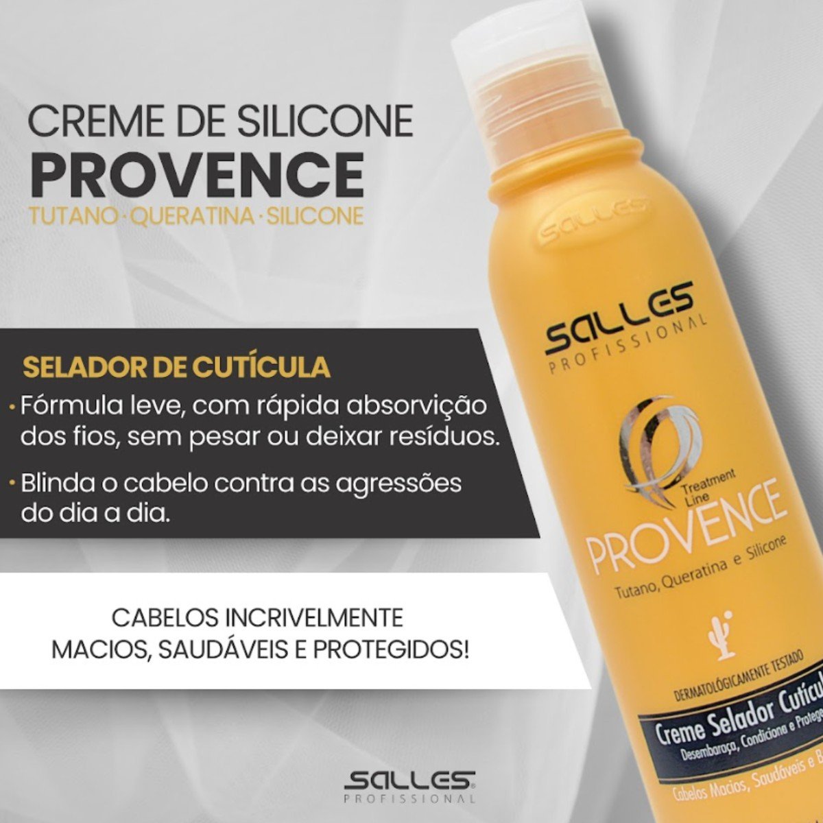 Leave-in Creme Silicone Provence Salles Profissional 1lt 1L 4