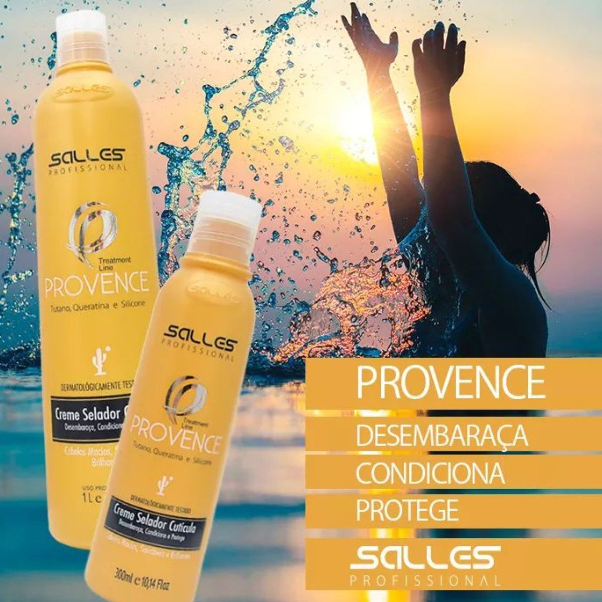 Leave-in Creme Silicone Provence Salles Profissional 1lt 1L 5